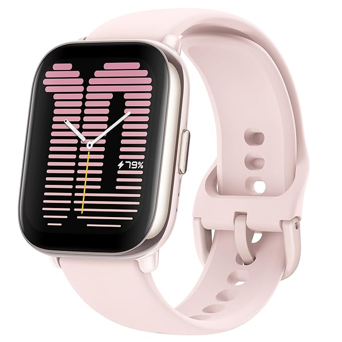 Amazfit Active Smart Watch with AI Fitness Exercise Coach, Petal Pink