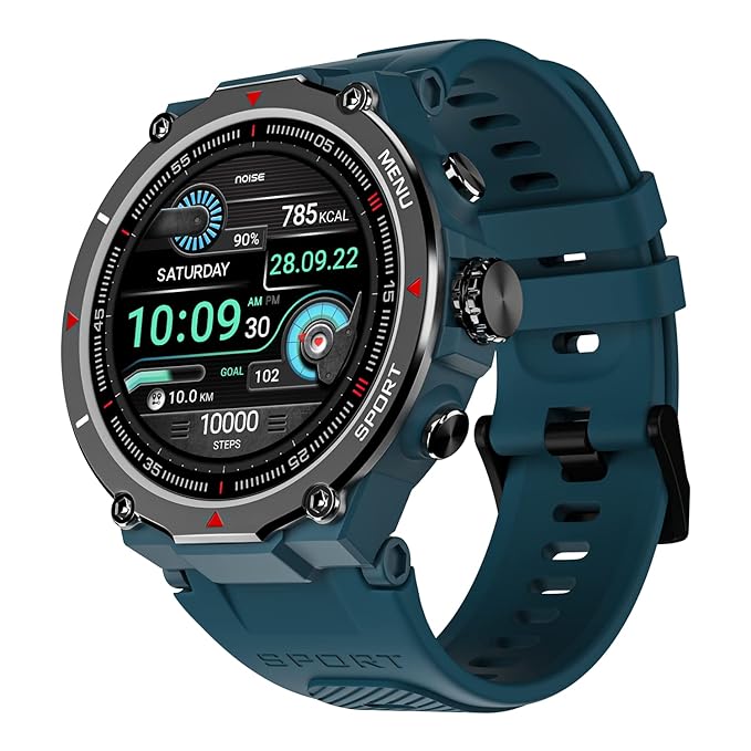 Noise Force Rugged & Sporty 1.32″ Bluetooth Calling Unisex Smart Watch, Teal Green