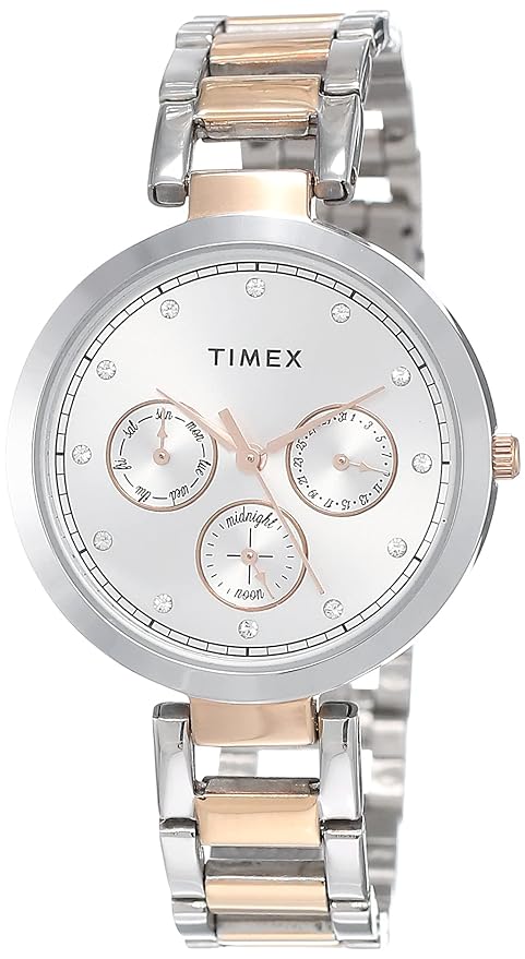 Timex E-Class Analog Silver Dial Women’s Watch-TW000X214