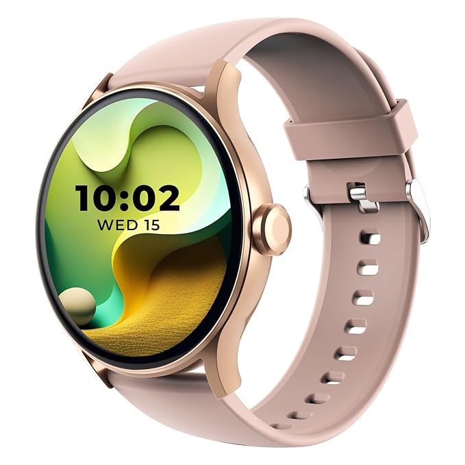 beatXP Flare Pro 1.39” HD Display Bluetooth Calling Smart Watch,Champagne Gold